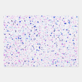 Feuille De Papier Cadeau Élégant Motif blanc Turquoise de Terrazzo (Devant)