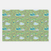 Feuille De Papier Cadeau élégant motif de carte forestière (Devant 3)