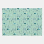 Feuille De Papier Cadeau élégant motif de carte forestière (Devant 2)