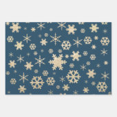 Feuille De Papier Cadeau Élégant motif de flocon de Noël (Devant 3)