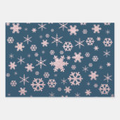 Feuille De Papier Cadeau Élégant motif de flocon de Noël (Devant)