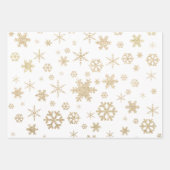 Feuille De Papier Cadeau Élégant motif de flocon de Noël (Devant 3)