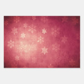 Feuille De Papier Cadeau Élégant motif de flocon de Noël (Devant)