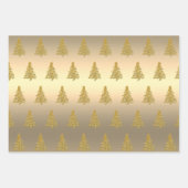 Feuille De Papier Cadeau Élégant motif de Noël Gold (Devant 3)