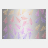 Feuille De Papier Cadeau Élégant motif de sapin de Noël (Devant)