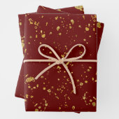 Feuille De Papier Cadeau Élégant Motif d'impression or Splashes et Streaks (En situation)