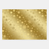 Feuille De Papier Cadeau Élégant motif d'or de Noël (Devant 2)