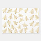 Feuille De Papier Cadeau Élégant motif d'or de Noël (Devant 2)
