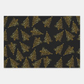 Feuille De Papier Cadeau Élégant motif d'or de Noël (Devant)