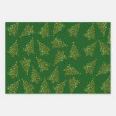 Feuille De Papier Cadeau Élégant motif d'or de Noël (Devant 2)