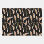 Feuille De Papier Cadeau Élégant Motif en laiton moderne chic Beige Pampas (Devant)