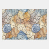 Feuille De Papier Cadeau Élégant Motif en marbre de pierre naturelle (Devant 3)