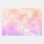 Feuille De Papier Cadeau Élégant Motif Holographique de Noël Snowflake (Devant 3)