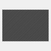 Feuille De Papier Cadeau Élégant Motif noir et blanc (Devant 3)