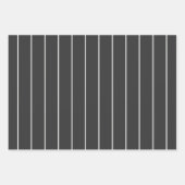 Feuille De Papier Cadeau Élégant motif rayure grise et blanche (Devant)