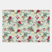 Feuille De Papier Cadeau Élégant Noël Botanical Greenery Motif (Devant 2)