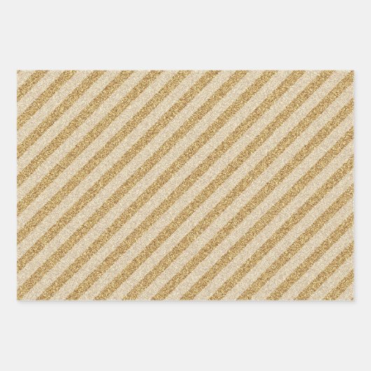 Feuille De Papier Cadeau Élégant Noël d'or (Devant 3)