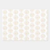Feuille De Papier Cadeau Élégant Noël d'or blanc (Devant 2)