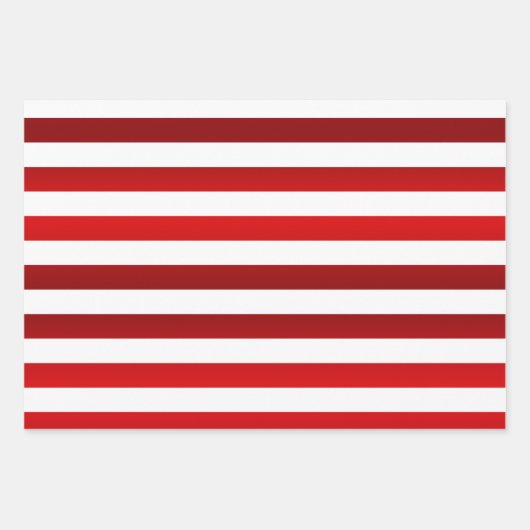 Feuille De Papier Cadeau Elégant Noël rouge & blanc motif (Devant 3)