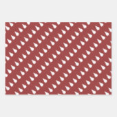 Feuille De Papier Cadeau Élégant Noël rouge et blanc (Devant 2)