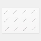 Feuille De Papier Cadeau Élégant Noir Et Blanc Simple (Devant 3)