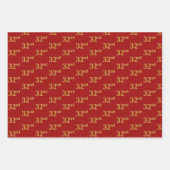 Feuille De Papier Cadeau Élégant Noir, Rouge, Bleu, Faux Or 32e événement # (Devant 2)