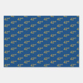 Feuille De Papier Cadeau Élégant Noir, Rouge, Bleu, Faux Or 42e événement # (Devant 3)