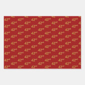 Feuille De Papier Cadeau Élégant Noir, Rouge, Bleu, Faux Or 42e événement # (Devant 2)