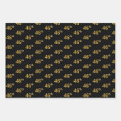 Feuille De Papier Cadeau Élégant Noir, Rouge, Bleu, Faux Or 46e Événement # (Devant)