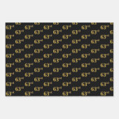 Feuille De Papier Cadeau Élégant Noir, Rouge, Bleu, Faux Or 63e événement # (Devant)