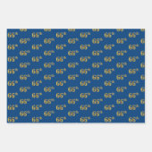 Feuille De Papier Cadeau Élégant Noir, Rouge, Bleu, Faux Or 66e Événement # (Devant 3)