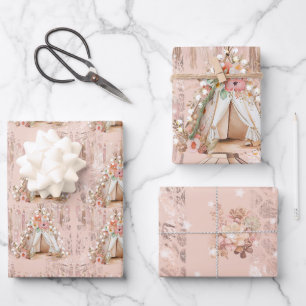 Feuille De Papier Cadeau Élégant parti bohémien Tente Stwood