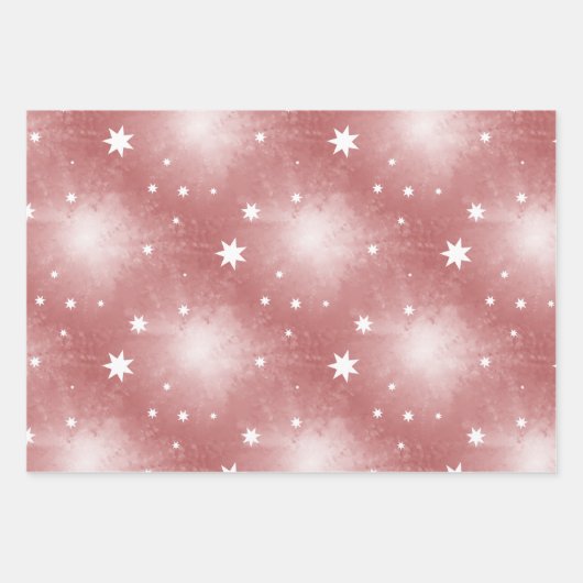 Feuille De Papier Cadeau Elegant Pastel Abstract Star Pattern (Devant 3)