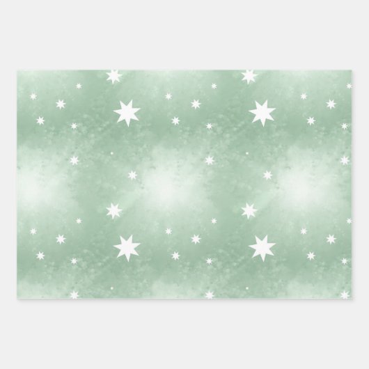 Feuille De Papier Cadeau Elegant Pastel Abstract Star Pattern (Devant 2)