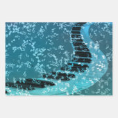 Feuille De Papier Cadeau Elégant Piano Keys Music Instrument Thème (Devant)