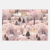 Feuille De Papier Cadeau Elegant Pink Village (Devant)