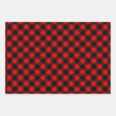 Feuille De Papier Cadeau Élégant plaid moderne à la bûcheron (Devant 2)