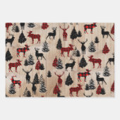Feuille De Papier Cadeau Élégant plaid moderne à la bûcheron (Devant)