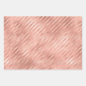 Feuille De Papier Cadeau Elegant Rose Gold Foil Glam Patterns (Devant)