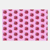 Feuille De Papier Cadeau Élégant rose Noël Motif moderne (Devant 3)