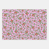 Feuille De Papier Cadeau Élégant rose Noël Motif moderne (Devant)