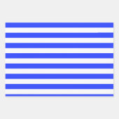 Feuille De Papier Cadeau Élégant Royal Bleu Clair Motif rayé (Devant 2)