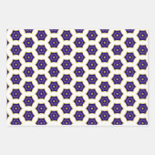 Feuille De Papier Cadeau Élégant Royal violet et or (Devant)