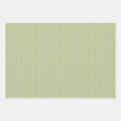 Feuille De Papier Cadeau Élégant Sage vert simple et cadeau minimal (Devant)