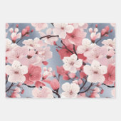 Feuille De Papier Cadeau Élégant Sakura Floral japonais (Devant)