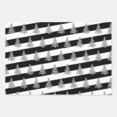 Feuille De Papier Cadeau Élégant sapin de Noël motif rayé (Devant 3)