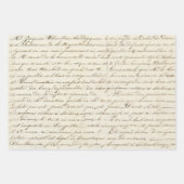 Feuille De Papier Cadeau Élégant script calligraphique manuscrit antique (Devant 3)