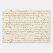 Feuille De Papier Cadeau Élégant script calligraphique manuscrit antique (Devant 2)