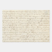 Feuille De Papier Cadeau Élégant script calligraphique manuscrit antique (Devant)