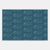 Feuille De Papier Cadeau Élégant Script Fa La La Text Cadeau Motif (Devant 3)